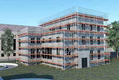 scaffmax Gerüst mit SimLab Composer gerendert