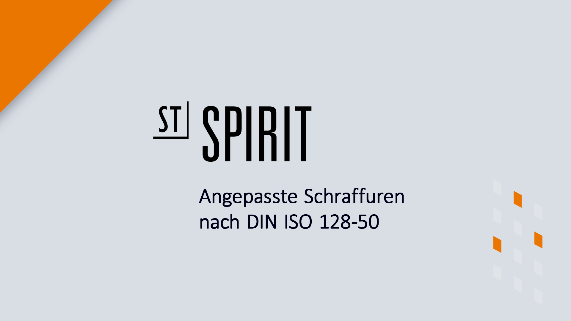 Schraffuren nach DIN ISO 128-50 in SPIRIT