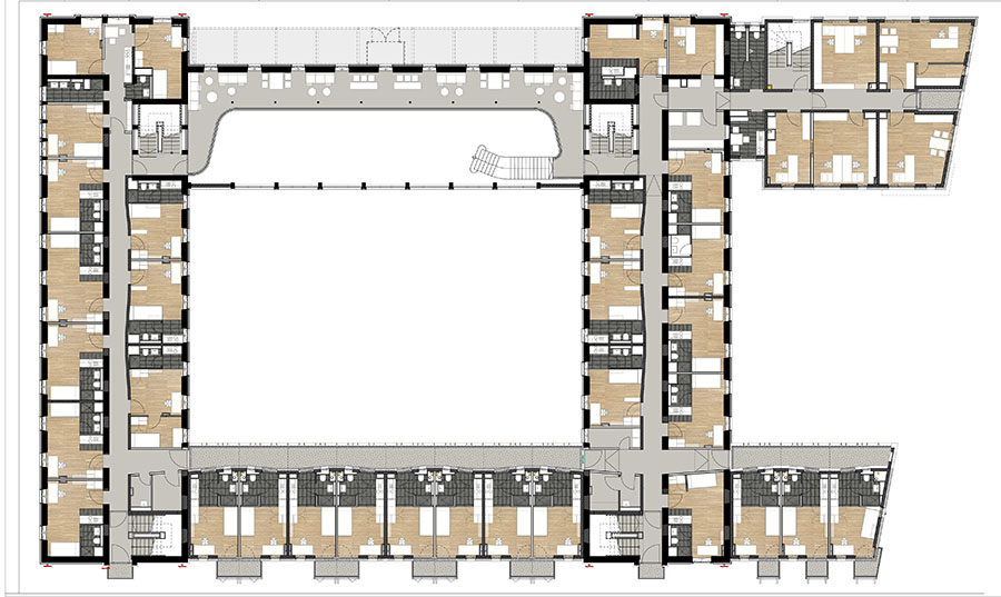 Grundriss Studentenwohnheim Alexandrinum