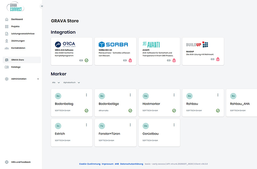 Integrationen GRAVA&nbsp;connect