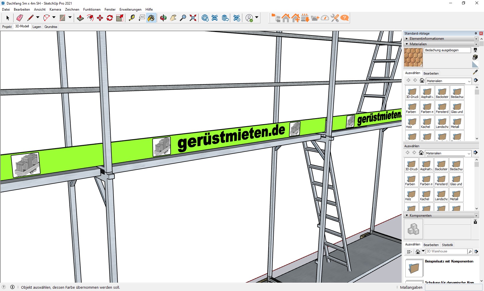 Gerüstbaubetriebe können sich eigene Bordbretter in scaffmax machen lassen