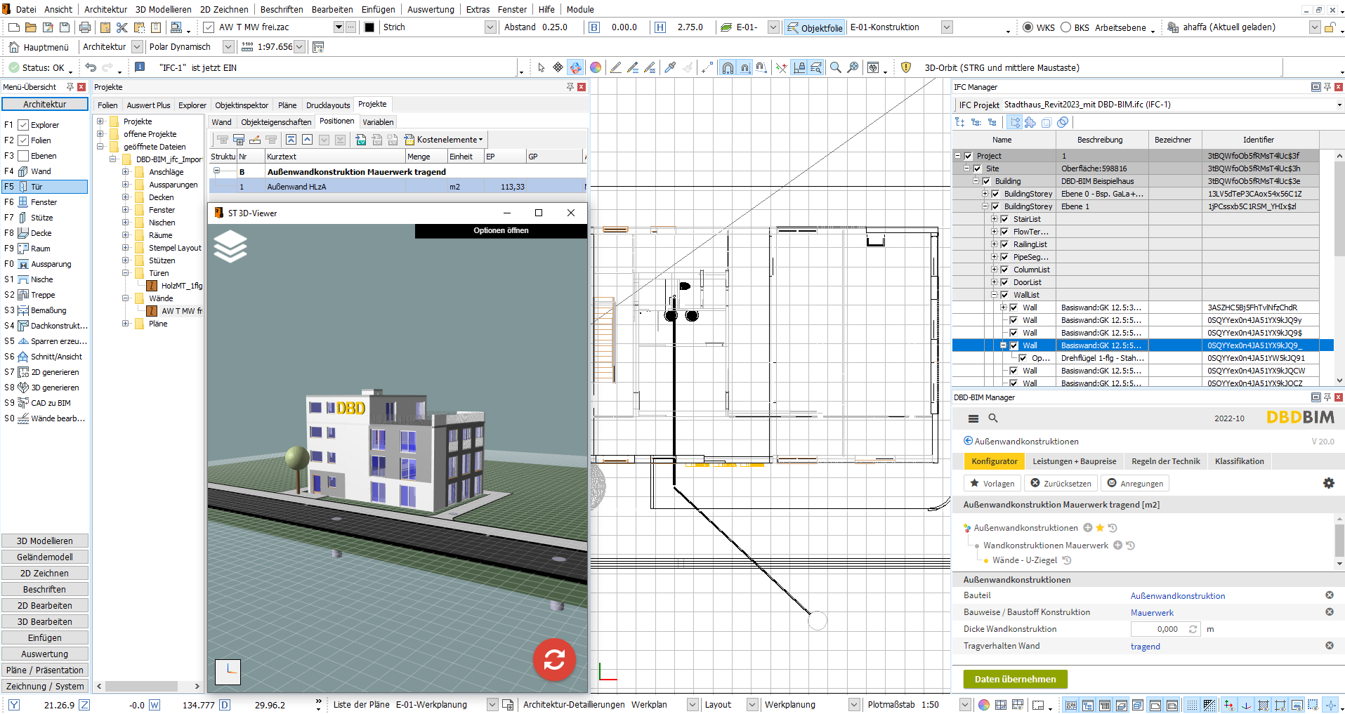 SPIRIT IFC Manager und DBD BIM Plugin