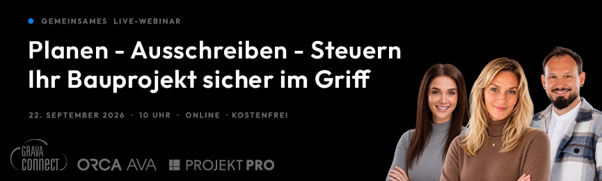 Planen, Ausschreiben, Steuern – Ihr Bauprojekt sicher im Griff