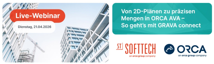 Von 2D-Plänen zu präzisen Mengen in ORCA AVA – So geht’s mit GRAVA connect